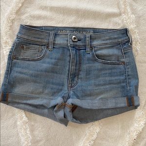 American Eagle high rise jean shorts
